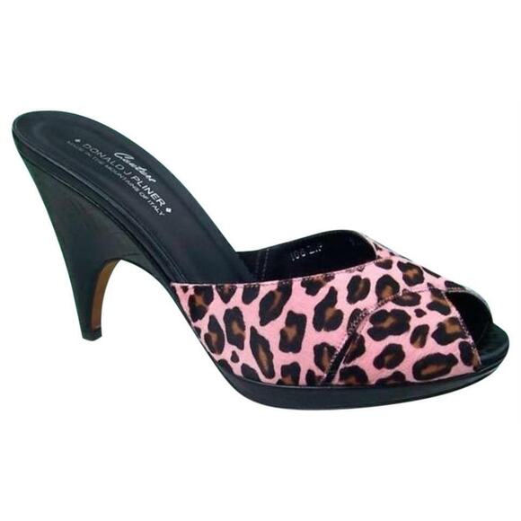Donald Pliner Animal Gator Leather Hair Calf Shoe Platform Peep Toe NWT $325 Sz8 - Picture 2 of 5